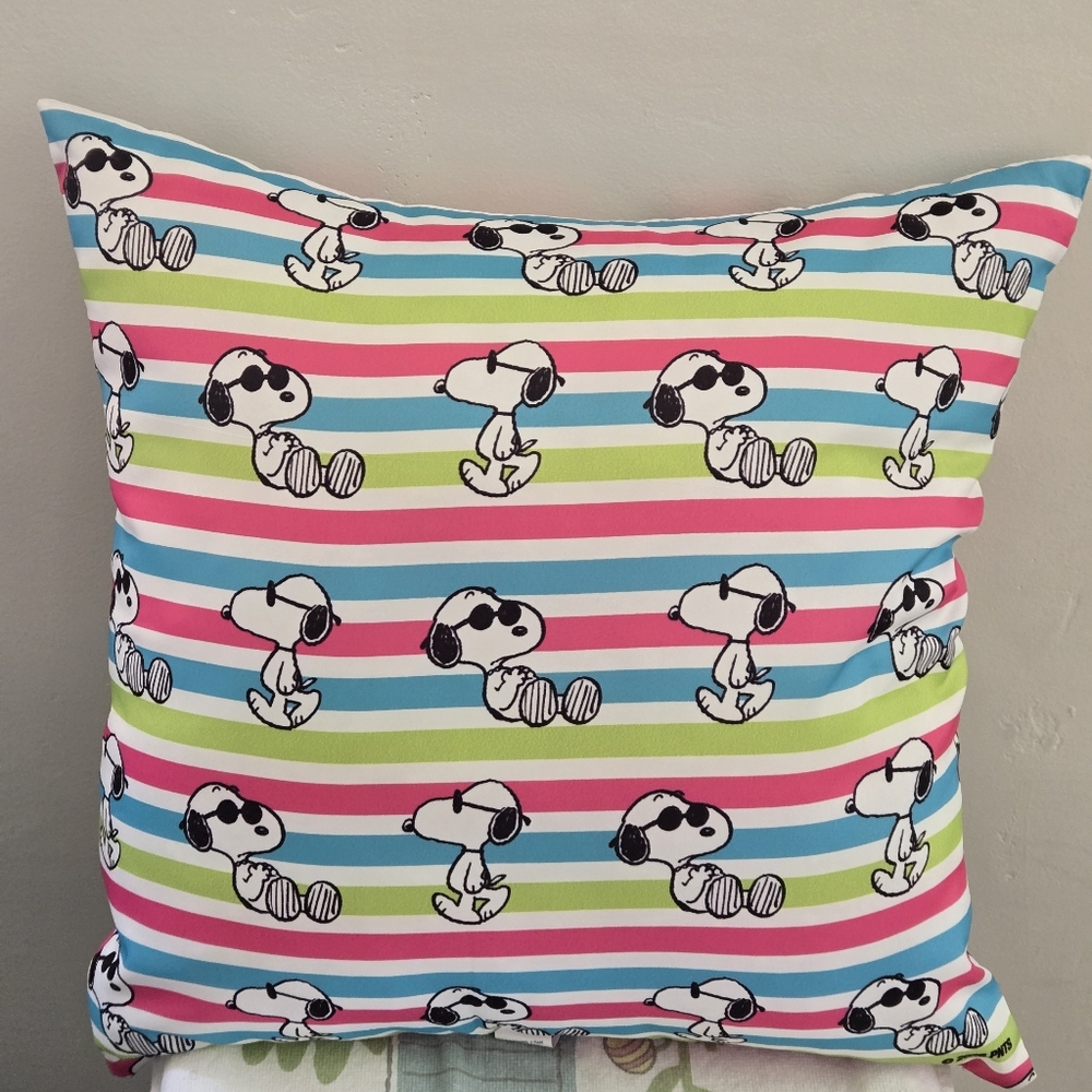 Striped Snoopy Decorative Pillow